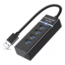 Hub Usb 3.0 com 4 Portas preto..
