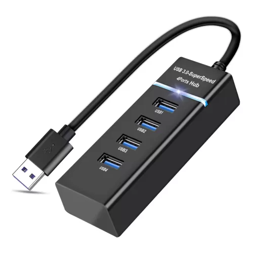 Hub Usb 3.0 com 4 Portas preto
