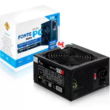 Fonte ATX 500W Gamer Silenciosa Bivolt Manual..