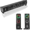Caixa de Som com fio 6W Usb P2 com Led RGB e controle de volume