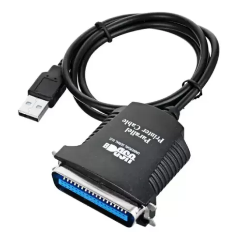 Cabo Adaptador para Impressora Paralelo 36 Pinos x Usb preto