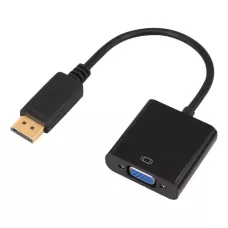 Adaptador Displayport para VGA preto..
