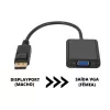 Adaptador Displayport para VGA preto