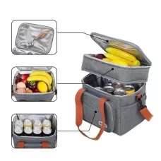 Bolsa térmica de grande capacidade com duas camada..