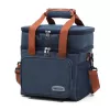 Bolsa térmica de grande capacidade com duas camadas zíper e alças