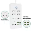 Régua Filtro de Linha com 7 Tomadas Extensão Elétrica 1 Universal 4 USB Bivolt Cabo de 2 Metros