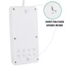 Régua Filtro de Linha com 7 Tomadas Extensão Elétrica 1 Universal 4 USB Bivolt Cabo de 2 Metros