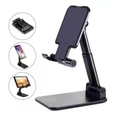 Suporte de mesa preto para celular..