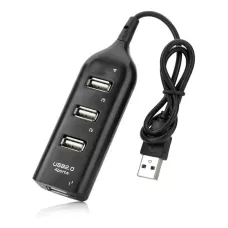 Hub Usb 2.0 com 4 Portas preto..