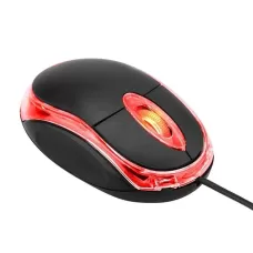 Mouse com fio básico usb 1600 DPI preto..