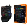 Mini Teclado Gamer com fio usb luminoso RGB