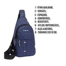 Bolsa Mochila De Peito Tiracolo Pochete Impermeáve..