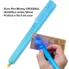 Caneta Nota Falsa Testadora e Marcadora de Dinheiro Falso Identificadora Luz UV Ultravioleta