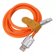 Cabo turbo USB-C 66W 6A fio grosso de 1.2 metros..
