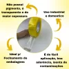 Fitas adesiva transparente 300 metros resistente lisa