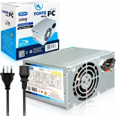 Fonte ATX 200W Sata 24 Pinos Bivolt Manual..