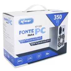 Fonte ATX 350W Sata 24 Pinos Bivolt Manual..
