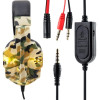 Fone de ouvido Gamer Camuflado Estilo Militar Headset BM218