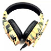 Fone de ouvido Gamer Camuflado Estilo Militar Headset BM218