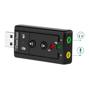 Placa De Som Usb 7.1 Adaptador de Audio P2 Computador Notebook