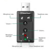 Placa De Som Usb 7.1 Adaptador de Audio P2 Computador Notebook