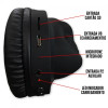 Fone Caveira Preto Bluetooth Sem Fio Headphone Skull Lehmox com Microfone integrado