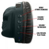 Fone Caveira Cinza com preto Bluetooth Sem Fio Headphone Skull com Microfone integrado