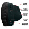 Fone Caveira Cinza com preto Bluetooth Sem Fio Headphone Skull com Microfone integrado