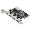 Placa PCI-e 4 Portas Usb 3.0 Externa 5Gbp para PC Desktop