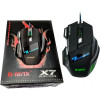 Mouse gamer com fio usb 7 botões 2400 DPI preto