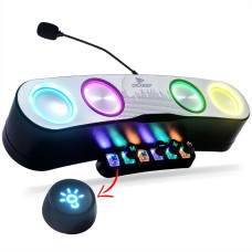 Caixa de Som Bluetooth Luminosa Gamer 30W P2 com L..
