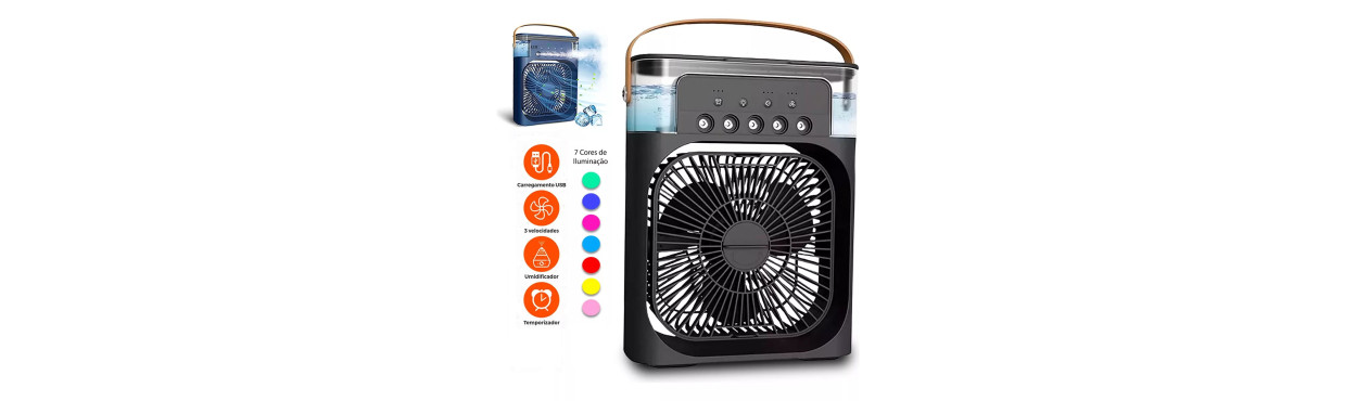 Novo Ventilador portatil e umidificador